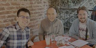 Jose Inchausti Reyes ’24, USF Professor Xiaosheng Huang, and Chris Storfer ’20