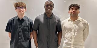 Jake Abendroth '27, Chibuike Nkemere ’26, and Datis Shoushary ’26 