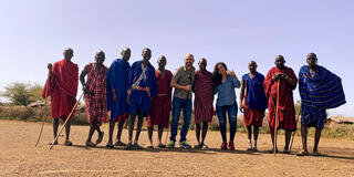 David Schoeller-Diaz with the Maasai community in Kenya in 2022