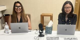 Cristina Collins MA '25 and Jing Rong MA '25 