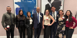 USF nursing students posing with Alan Wheat