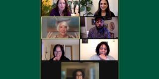 Screenshot of a Zoom meeting of the panelists from the event, "Humanizing Education: Paulo Freire's Legacy."