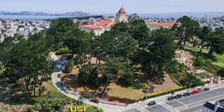 Aerial shot of campus