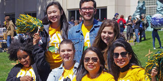 Students and staff on Day of the Dons