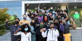 USF Students in front of McLaren Conference Center