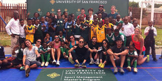 The USF team helped raise nearly $3,000 to support youth sports development as a part of the Dreamfields Project.