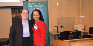 Law Review Symposium Editor Sophia Terrassi ’20 and Commissioner Charlotte A. Burrows of U.S. EEOC