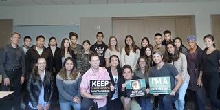 Assistant Professor Monika Hudson's undergraduate class