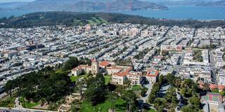 USF campus and Golden Gate Bridge