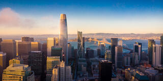 San Francisco skyline with Salesforce tower
