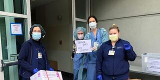 UCSF healthcare workers accept donations