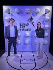 Sport Management students Teresa Chan ‘25 and Jack Wilbur ‘25