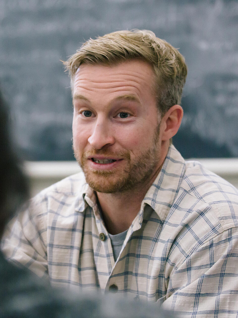 Student speaking in class