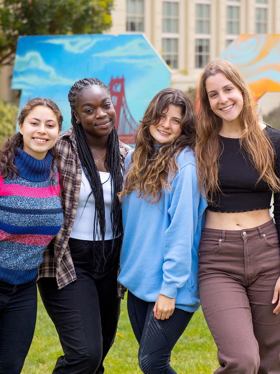 Students gather for a photo at CAB carnival