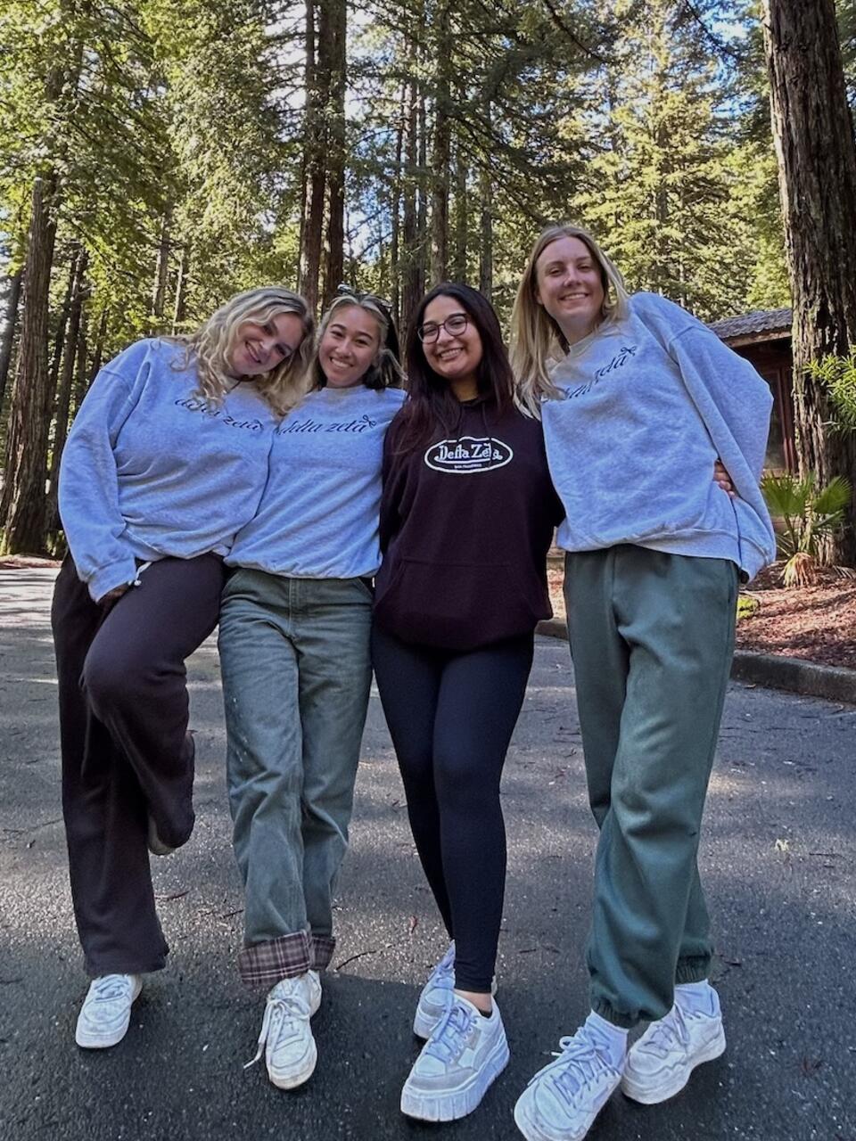 Paige Axness ’27, Ava Martino ’25, Olivia Hershman ’25, and Kerrie Mahoney ’26 